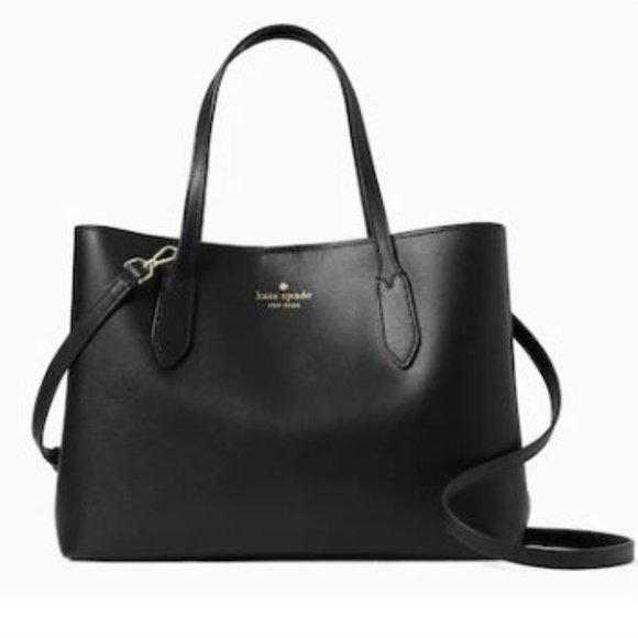 Kate Spade Harper Satchel in Black Leather Adjustable Removable Strap NWT! - Picture 3 of 10